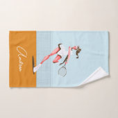 Illustratie en naam van de Cartoon Tennis Player v Handdoek (Handdoek)