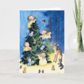 Illustratie engel kerstkaart feestdagen kaart (Voorkant)