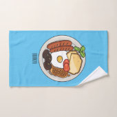 illustratie Engelse ontbijtcartoon Bad Handdoek (Handdoek)