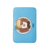 illustratie Engelse ontbijtcartoon Badmat (Voorkant Verticaal)