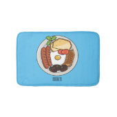 illustratie Engelse ontbijtcartoon Badmat (Voorkant)