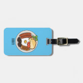 illustratie Engelse ontbijtcartoon Bagagelabel (Voorkant horizontaal)