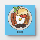 illustratie Engelse ontbijtcartoon Fotoplaat (Voorkant)