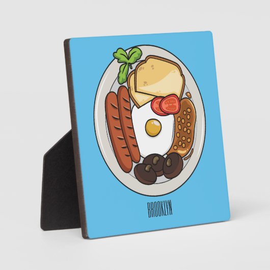 illustratie Engelse ontbijtcartoon Fotoplaat (Voorkant)