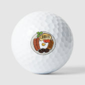 illustratie Engelse ontbijtcartoon Golfballen (Voorkant)
