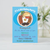 illustratie Engelse ontbijtcartoon Kaart (Staand voorkant)