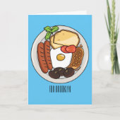 illustratie Engelse ontbijtcartoon Kaart (Voorkant)