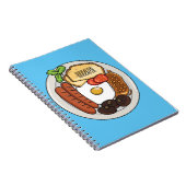 illustratie Engelse ontbijtcartoon Notitieboek (Rechterzijde)