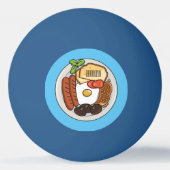 illustratie Engelse ontbijtcartoon Pingpongbal (Achterkant)