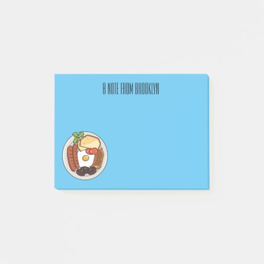 illustratie Engelse ontbijtcartoon Post-it® Notes (Voorkant)