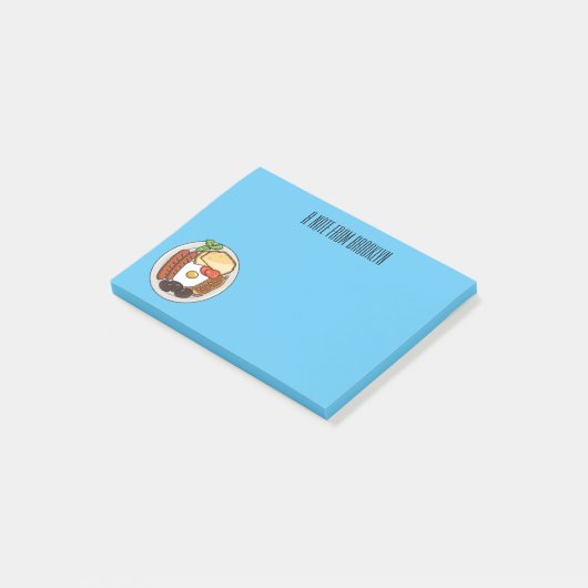 illustratie Engelse ontbijtcartoon Post-it® Notes (Schuin)