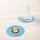 illustratie Engelse ontbijtcartoon Ronde Kartonnen Onderzetter (Insitu)