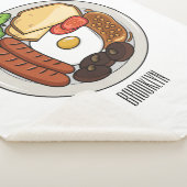 illustratie Engelse ontbijtcartoon Sherpa Deken (3/4)