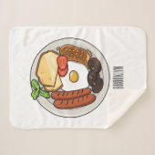 illustratie Engelse ontbijtcartoon Sherpa Deken (Voorkant (horizontaal))