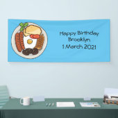 illustratie Engelse ontbijtcartoon Spandoek (Beurs)