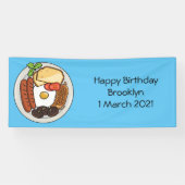 illustratie Engelse ontbijtcartoon Spandoek (Horizontaal)