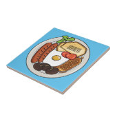 illustratie Engelse ontbijtcartoon Tegeltje (Zijkant)