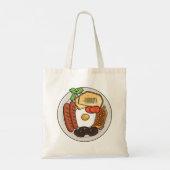 illustratie Engelse ontbijtcartoon Tote Bag (Achterkant)