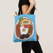 illustratie Engelse ontbijtcartoon Tote Bag (Dichtbij)