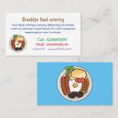 illustratie Engelse ontbijtcartoon Visitekaartje (Voorkant / Achterkant)