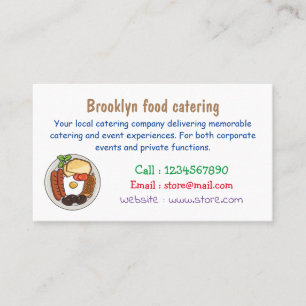 illustratie Engelse ontbijtcartoon Visitekaartje