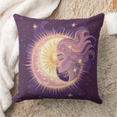 illustratie Evening Lady Moon Kussen (Deken)