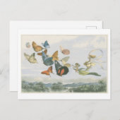  Illustratie Fairy Queen met Vlinders Briefkaart (Voorkant / Achterkant)