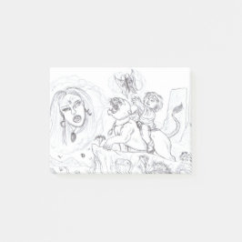 Illustratie Fantasy Magic Love Leeuwin Vlinder Post-it® Notes