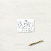 Illustratie Fantasy Magic Love Leeuwin Vlinder Post-it® Notes (Op bureau)