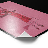 Illustratie Fashionista Flapper Foto Afdruk (Hoek)