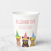 Illustratie feestdag van de dieren papieren bekers (Achterkant)