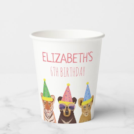 Illustratie feestdag van de dieren papieren bekers (Achterkant)