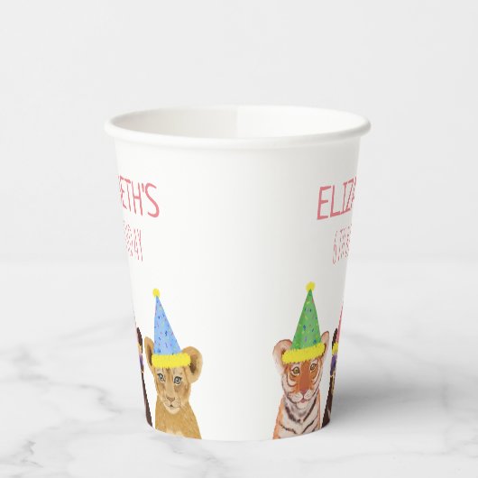 Illustratie feestdag van de dieren papieren bekers (Links)