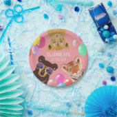 Illustratie feestdag van de dieren papieren bordje (Feest)