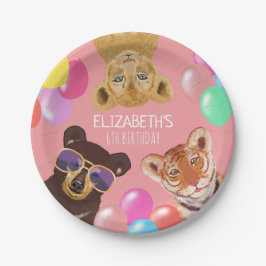 Illustratie feestdag van de dieren papieren bordje