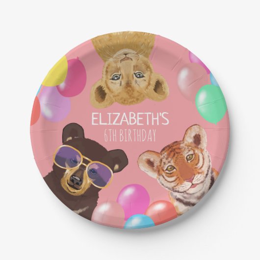 Illustratie feestdag van de dieren papieren bordje (Voorkant)