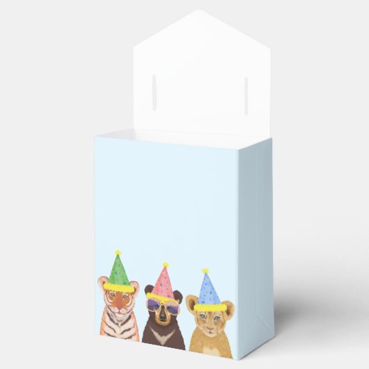 Illustratie feestdieren Birthday Dank u Bedankdoosjes (Geopend)