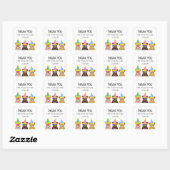 Illustratie feestdieren Birthday Dank u Vierkante Sticker (Vel)