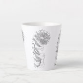 Illustratie Fiddlehead Fern Latte Mok (Voorkant)