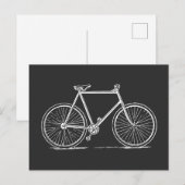  illustratie fiets in zwart-wit briefkaart (Voorkant / Achterkant)