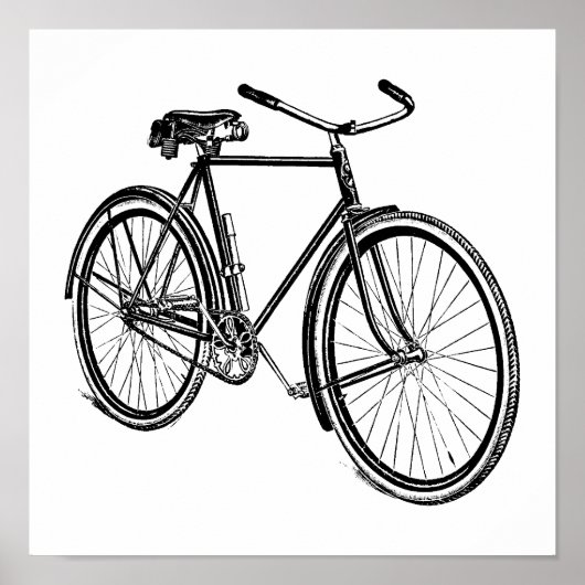  illustratie fiets poster (Voorkant)