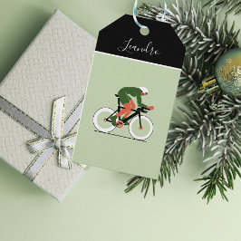 Illustratie fietser Bike Riding Kinder naam fietse Cadeaulabel