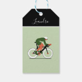 Illustratie fietser Bike Riding Kinder naam fietse Cadeaulabel (Achterkant)