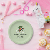 Illustratie fietser Bike Riding naam Papieren Bordje (Feest)