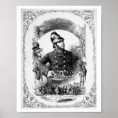 illustratie "Fireman/brandweerman". Poster (Voorkant)