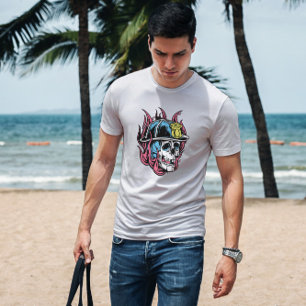Illustratie Fireman Skull T-shirt