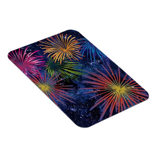Illustratie Fireworks Magnet Dark Sky Magneet (Rechterzijde)