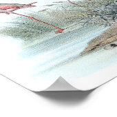  illustratie Flamingo Poster (Hoek)