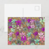  illustratie Floral Pattern Briefkaart (Voorkant / Achterkant)