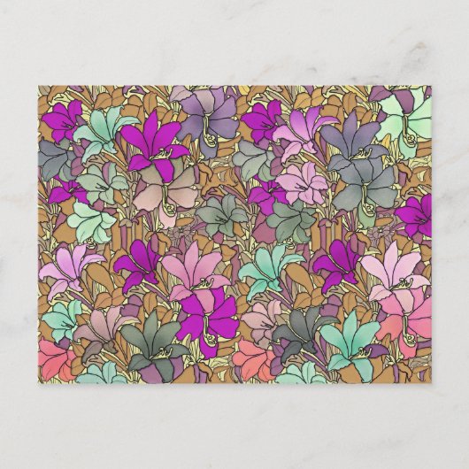  illustratie Floral Pattern Briefkaart (Voorkant)